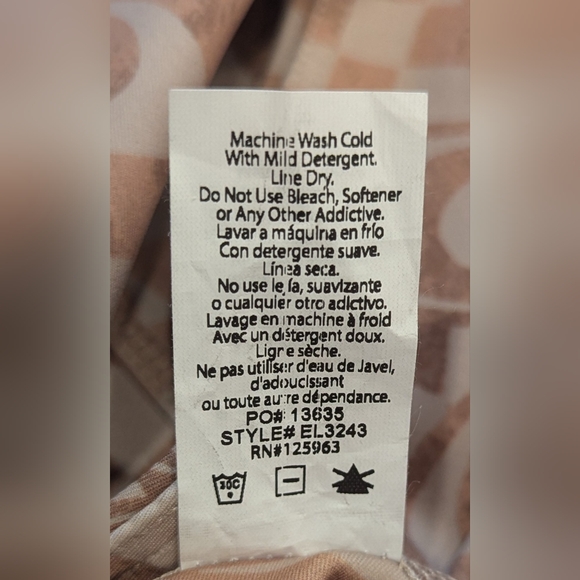 NWT.... BEYOND YOGA Rare Tan Check Flower High Waisted Midi Leggings SIZE L - Picture 10 of 10